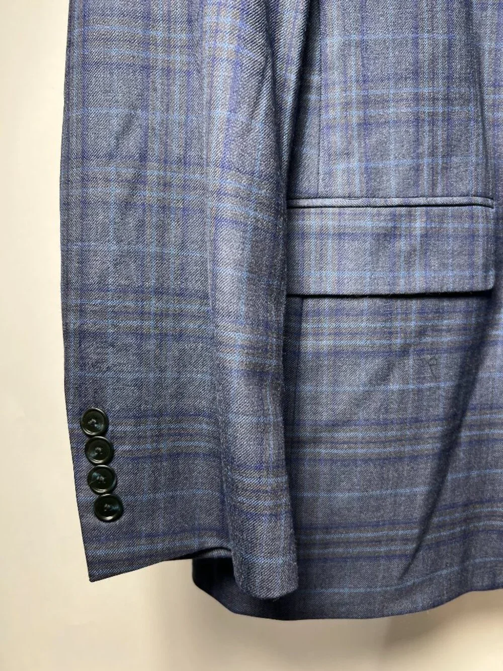 NWT WALTER MORTON 48L Blue Plaid 2 Btn 100% Worsted Wool Blazer USA